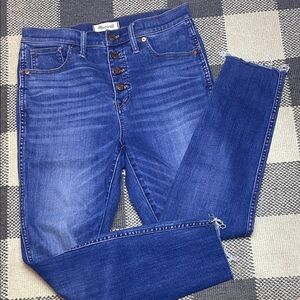 Madewell 10” High Rise Skinny Crop jeans 29